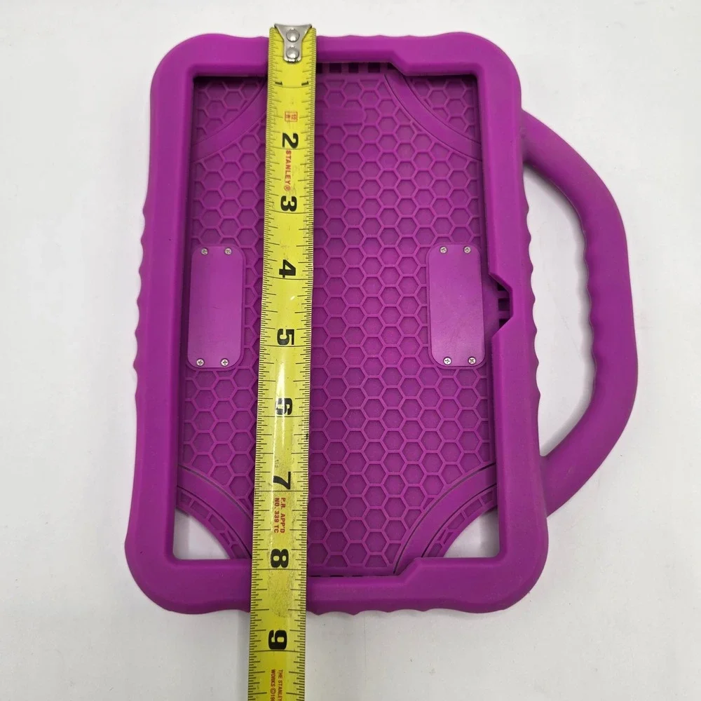 Tablet Case Purple Kids Shockproof Handle Kickstand 7-8 Inch Cover